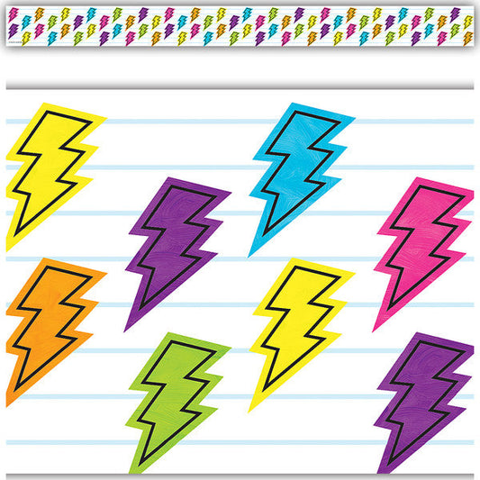 Brights 4Ever Lightning Bolts Straight Border Trim [TCR6928]