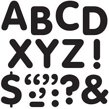 Black 2-Inch Letters & Marks Stick-On Letters [T1791]