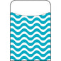 Wavy Teal Library Pockets [T77041]