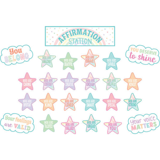 Pastel Pop Positive Affirmations Mini Bulletin Board [TCR8414]