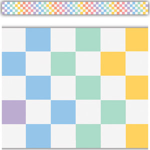 Cool for School Checkers Straight Border Trim [TCR9310]