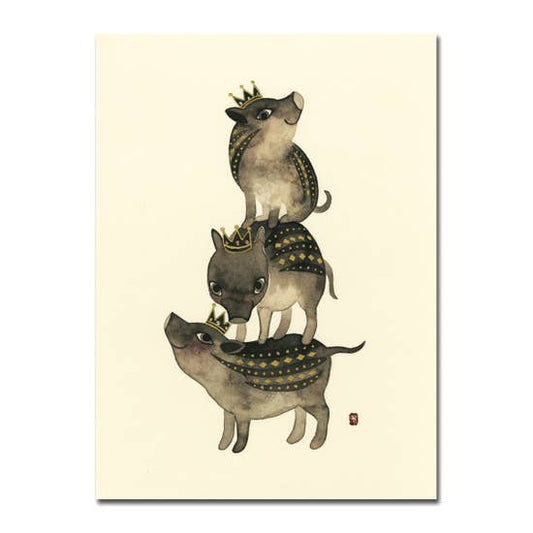 Three Pigs New Baby Card [2793NB]