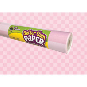 Better Than Paper Bulletin Board Roll - Pink Checkers [TCR77603]