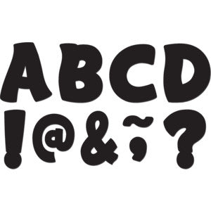 Black Funtastic Font 3" Magnetic Letters [TCR77214]