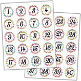 Confetti Numbers Stickers [TCR5574]