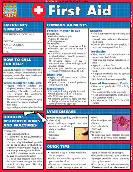 QuickStudy | First Aid Laminated Reference Guide [226999]