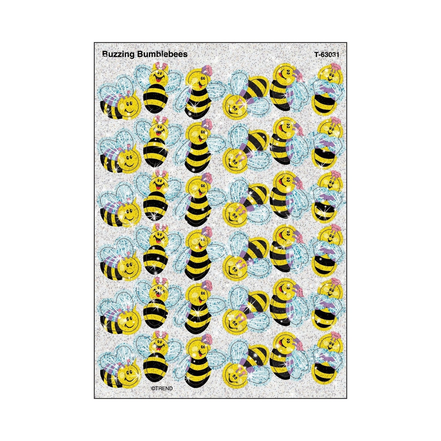 Buzzing Bumblebees Sparkle Stickers [T63031]