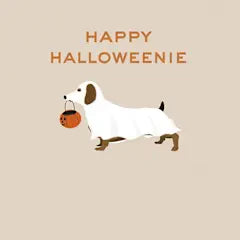 Happy Halloweenie Dog Halloween Greeting Card [HAT47082201]