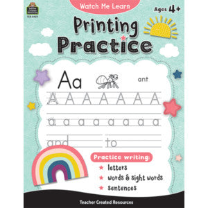 Watch Me Learn: Printing Practice [TCR8404]