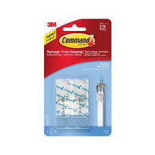 Command Medium Wire Hooks, Damage-Free, Clear, Pack Of 2 [MMM17065CLR-ES]
