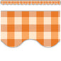 Orange Gingham Scalloped Border Trim [TCR5999]