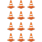 Under Construction Cones Mini Accents (Archived)