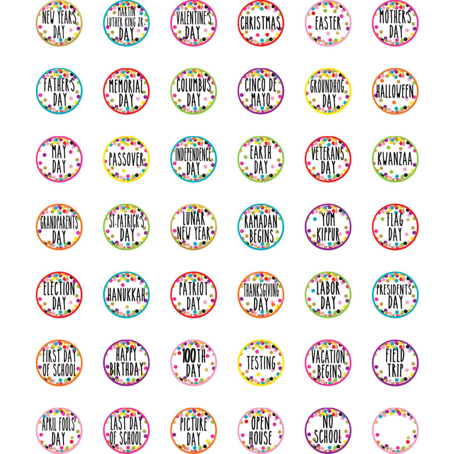 Confetti Holidays and Special Events Calendar Days [TCR8763]