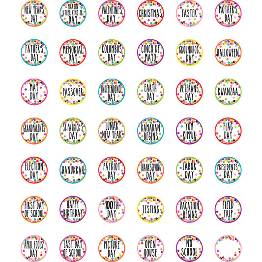 Confetti Holidays and Special Events Calendar Days [TCR8763]