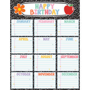 Cool for School Composition Happy Birthday Chart [TCR7376]