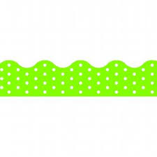 Polka Dots Lime Border [T92664]