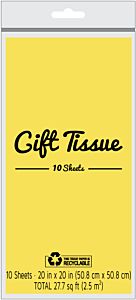 Gift Tissue Paper 10 Sheets Yellow [24379]