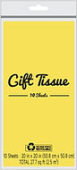 Gift Tissue Paper 10 Sheets Yellow [24379]