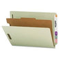 SMEAD Pressboard Classification Folders With SafeSHIELD Coated Fasteners, End-Tab, 1 Divider, Letter Size [SMD26800]
