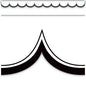 White with Black Scalloped Die-Cut Border Trim [TCR3951]
