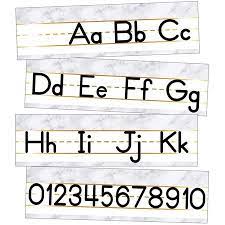 Simply Boho Alphabet Line: Manuscript Mini Bulletin Board Set Grade PK-5 [CD110507] [CD110507]