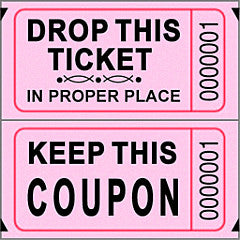 Double Ticket Roll 2000 Tickets Pink [102-P]