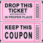 Double Ticket Roll 2000 Tickets Pink [102-P]