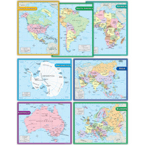 Continents Charts Set (7 charts) [TCR9899]