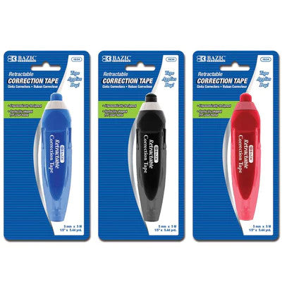 BAZIC Correction Tape Retractable 5 mm x 196" [1634]