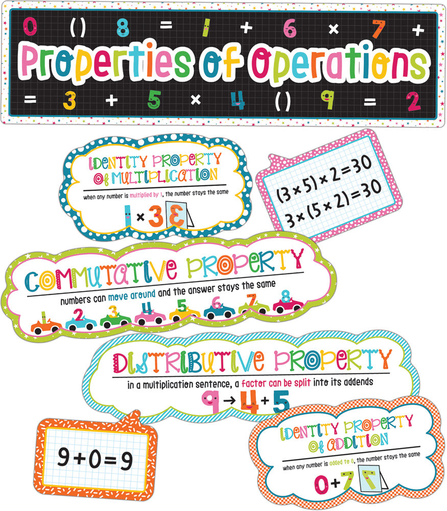 School Pop Properties of Operations Mini Bulletin Board Set [CD110332]