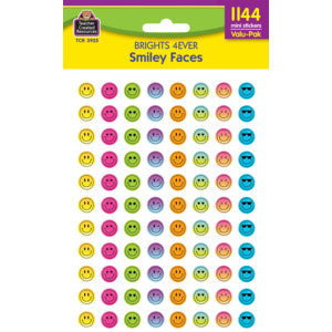 Brights 4Ever Smiley Faces Mini Stickers Valu-Pak [TCR3925]
