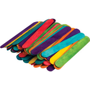 STEM Basics: Multicolor Jumbo Craft Sticks 200 Count [TCR20918]