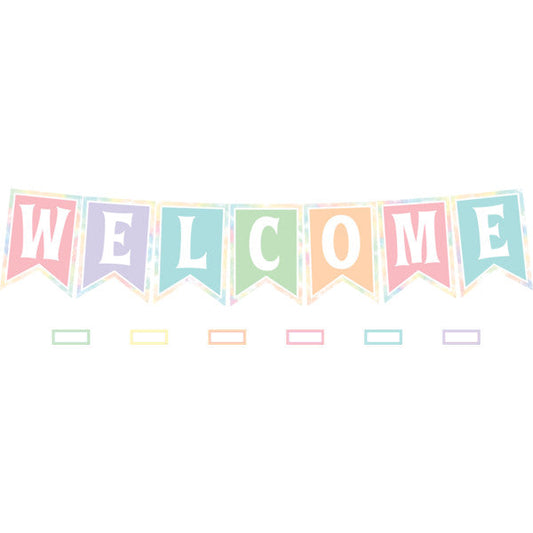 Pastel Pop Pennants Welcome Bulletin Board [TCR8410]