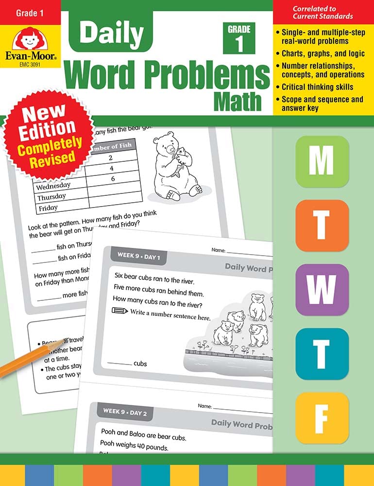 Daily Word Problems, Grade 1 [EMC3091]