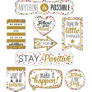 CLINGY THINGIES CONFETTI POSITIVE SAYING [TCR77326]