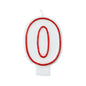 Red and White Birthday Candle Number 0 [174000]