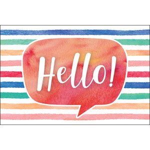 Watercolor Hello Postcards [TCR4764]