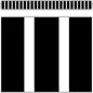 Black and White Vertical Stripes Straight Border Trim [TCR3935]
