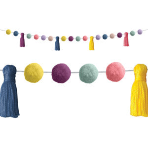 Oh Happy Day Pom-Poms and Tassels Garland [TCR9093]