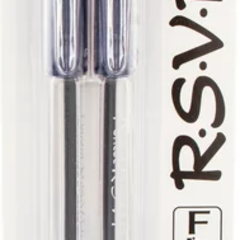 Pentel RSVP Ballpoint Pens, Blue Ink, 0.7mm, 2 Pack [BK90BP2C]