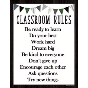 Modern Farmhouse Classroom Rules Chart 17x22 [TCR7999]