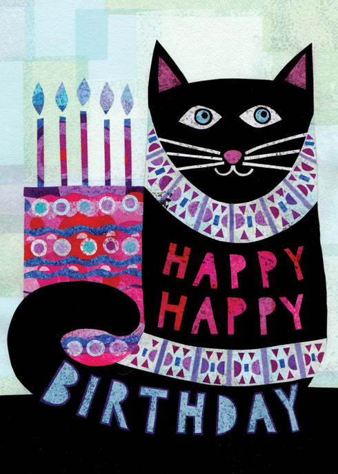 Happy Cat Birthday Greeting Card [2773BD]