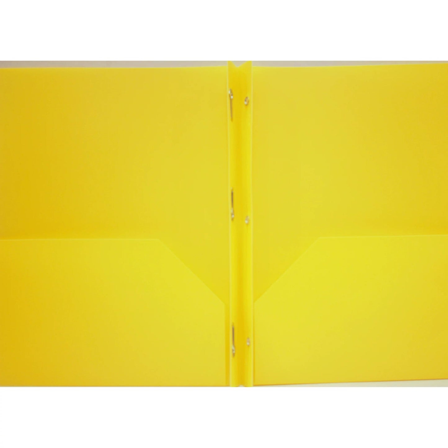 Two-Pocket Poly Portfolio Folder with Prongs Yellow [FF-OP-4012]