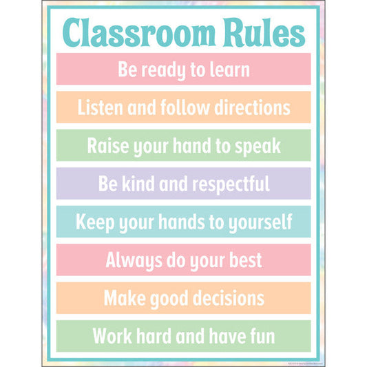 Pastel Pop Classroom Rules Chart 17x22 [TCR7474]