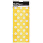 PARTY BAGS - LARGE YELLOW POLKA 25CT [37953009]