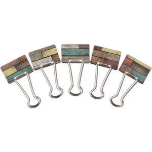 Reclaimed Wood Medium Binder Clips [TCR20334]
